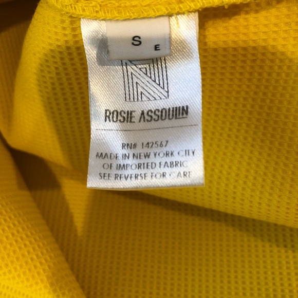 Rosie Assoulin yellow top size small - Picture 7 of 7